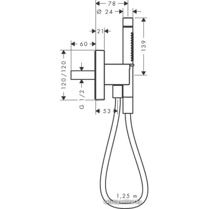 Душевой гарнитур  Axor Starck 12626000