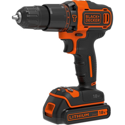 Ударная дрель-шуруповерт Black & Decker BDCHD18K1B2 (с 2-мя АКБ, кейс)