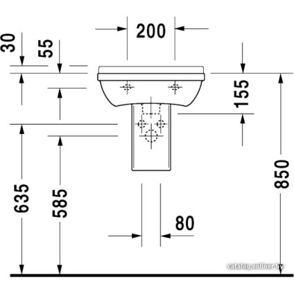 Умывальник Duravit Starck 3 45x32 (0750450000)