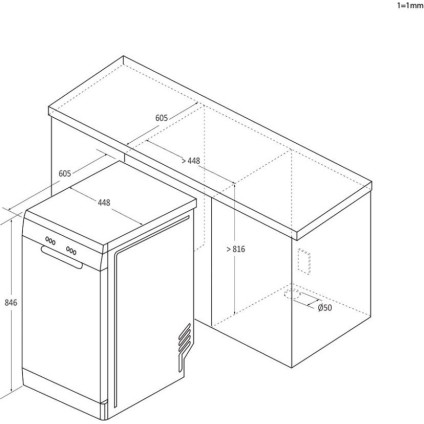 Отдельностоящая посудомоечная машина Candy CDPH 2D1047S