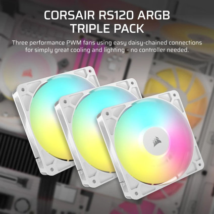Комплект вентиляторов для корпуса Corsair RS120 PWM ARGB Triple Pack CO-9050185-WW