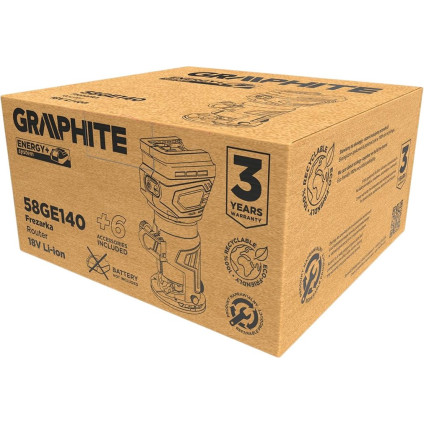 Кромочно-петельный фрезер GRAPHITE 58GE140 (без АКБ)