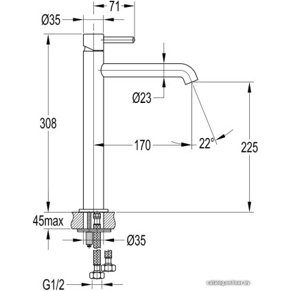 Смеситель Omnires Y Y1212 CR