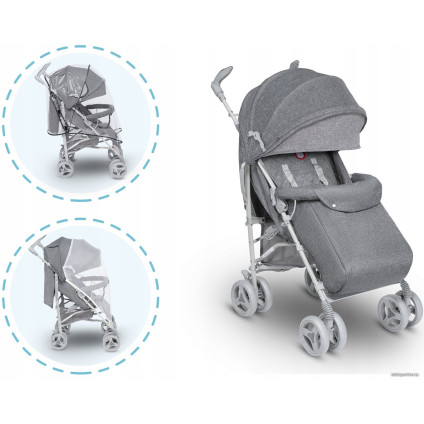 Коляска прогулочная «трость» Lionelo Irma (серый/темно-серый)