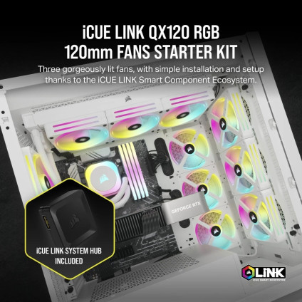 Вентилятор для корпуса Corsair iCUE LINK QX120 RGB Triple Pack CO-9051006-WW
