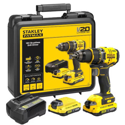 Дрель-шуруповерт Stanley SFMCD720D2K (с 2-мя АКБ, кейс)