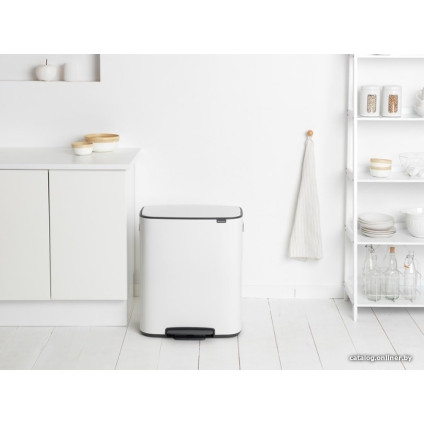 Система сортировки мусора Brabantia Bo Pedal Bin 2 x 30 л (белый)
