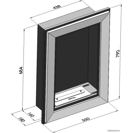 Биокамин SimpleFire Frame 550 (нержавеющая сталь)