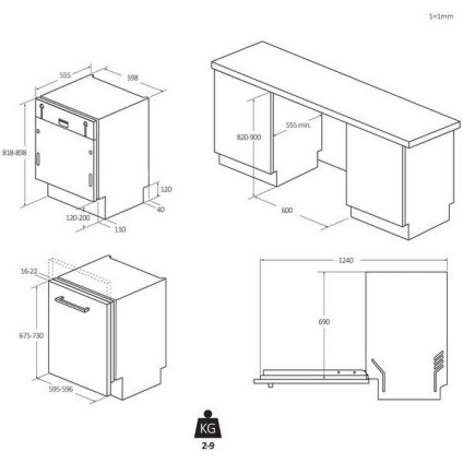 Встраиваемая посудомоечная машина Candy CIP 3E7L0W