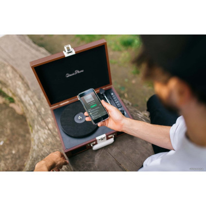 Виниловый проигрыватель Lenco TT-120 (коричневый/белый)