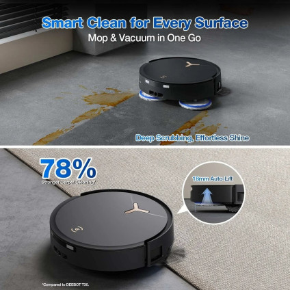 Робот-пылесос Ecovacs Deebot T50 Max Pro Omni (черный)