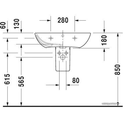 Умывальник Duravit ME by Starck 65x49 [2335650000]