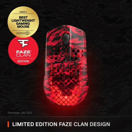 Игровая мышь SteelSeries Aerox 3 Wireless 2022 FaZe Clan Limited Edition
