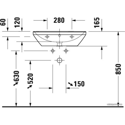 Умывальник Duravit D-Neo 2366550000