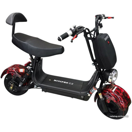 Электроскутер Minipro C2 800W 16Ah 48V (красный огонь)