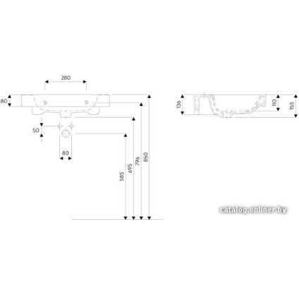 Умывальник Kolo Modo 60x48.5 [L31960]