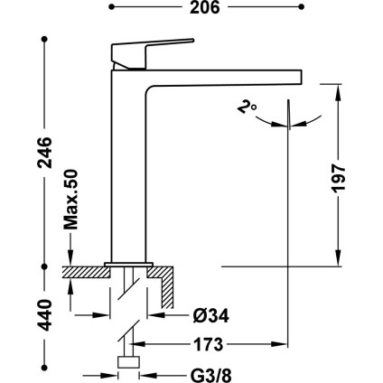 Смеситель Tres 21120301Opm