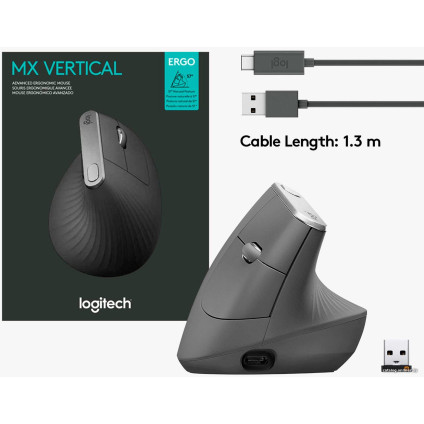 Вертикальная мышь Logitech MX Vertical