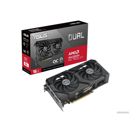 Видеокарта ASUS Dual Radeon RX 7600 XT OC Edition 16GB GDDR6 DUAL-RX7600XT-O16G