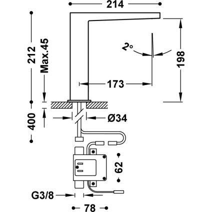 Кран Tres Slim Exclusive 20261310OR