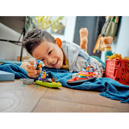 Конструктор LEGO City 60373 Пожарная спасательная лодка