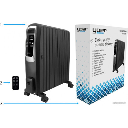 Масляный радиатор Yoer Inferno OFR1025BK