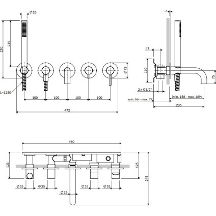 Смеситель Omnires Y1237/1SGL