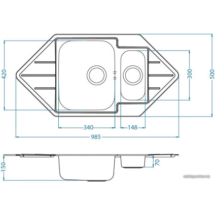 Кухонная мойка Alveus Line 40