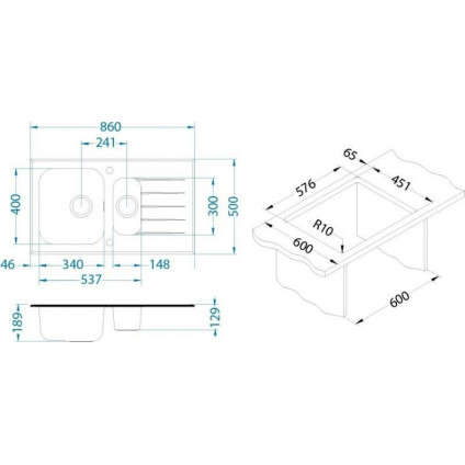 Кухонная мойка Alveus Glassix 20 1100016