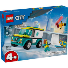 Конструктор LEGO City 60403 Скорая помощь и сноубордист