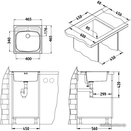 Кухонная мойка Alveus Basic 130