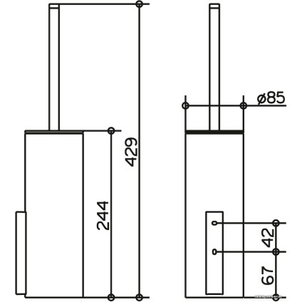 Ершик для унитаза Keuco Edition 400 11564019000 (матовое стекло/хром)