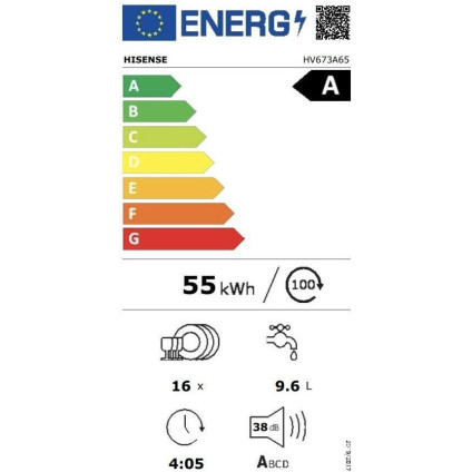 Встраиваемая посудомоечная машина Hisense HV673A65