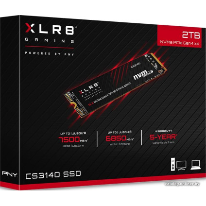 SSD PNY XLR8 CS3140 Heatsink 2TB M280CS3140-2TB-RB