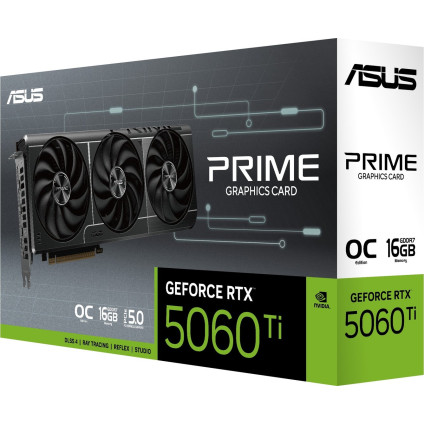Видеокарта ASUS Prime GeForce RTX 5060 Ti 16GB GDDR7 OC Edition PRIME-RTX5060TI-O16G