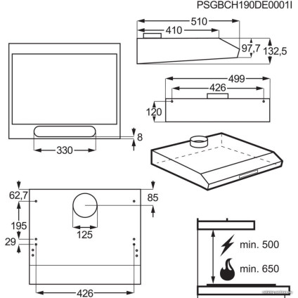 Кухонная вытяжка Electrolux LFU215X