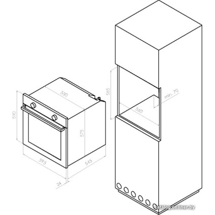 Газовый духовой шкаф Solgaz SPG-67