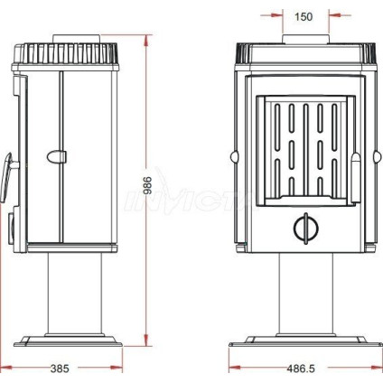 Свободностоящая печь-камин Invicta MESNIL 6136-44
