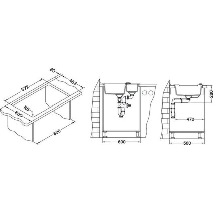 Кухонная мойка Alveus Rock 80 G04M 4218004