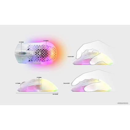 Игровая мышь SteelSeries Aerox 3 Wireless 2022 Edition Ghost