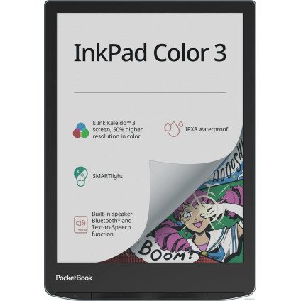 Электронная книга PocketBook 743K3 InkPad Color 3 (черный/серебристый)