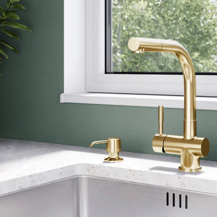 Дозатор для моющего средства Globalo Intio Light Gold Mat