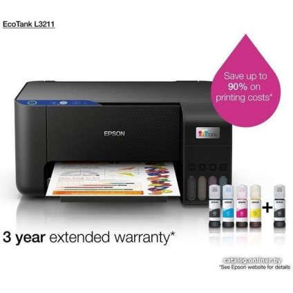 МФУ Epson EcoTank L3211 (ресурс стартовых контейнеров 6500/8100, контейнер 003)
