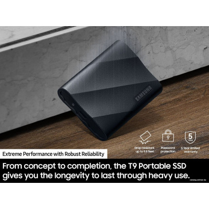 Внешний накопитель Samsung T9 4TB (черный)