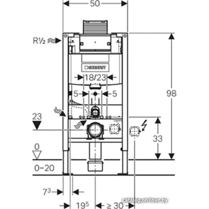 Инсталляция для унитаза Geberit Omega 12 111.030.00.1