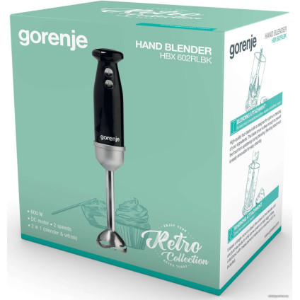 Погружной блендер Gorenje HBX602RLBK