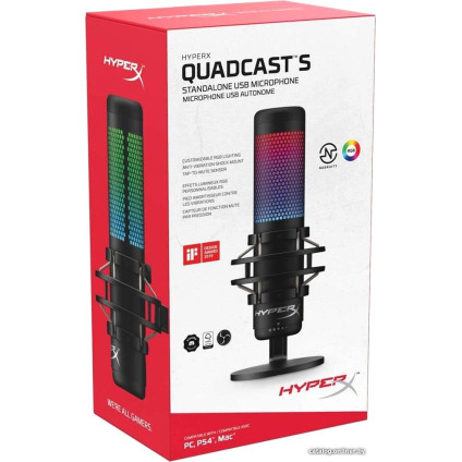 Проводной микрофон HyperX QuadCast S (черный)