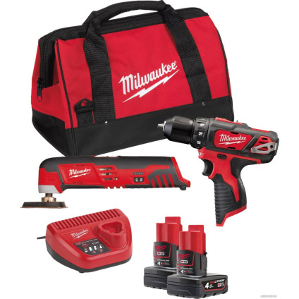 Milwaukee М12 ВPP2D-402B 4933441250 (шуруповерт, реноватор, 2 АКБ, сумка)
