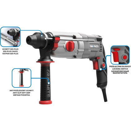 Перфоратор GRAPHITE 58G537 (кейс)