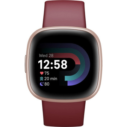 Умные часы Fitbit Versa 4 (бордовый/золотистый алюминий)